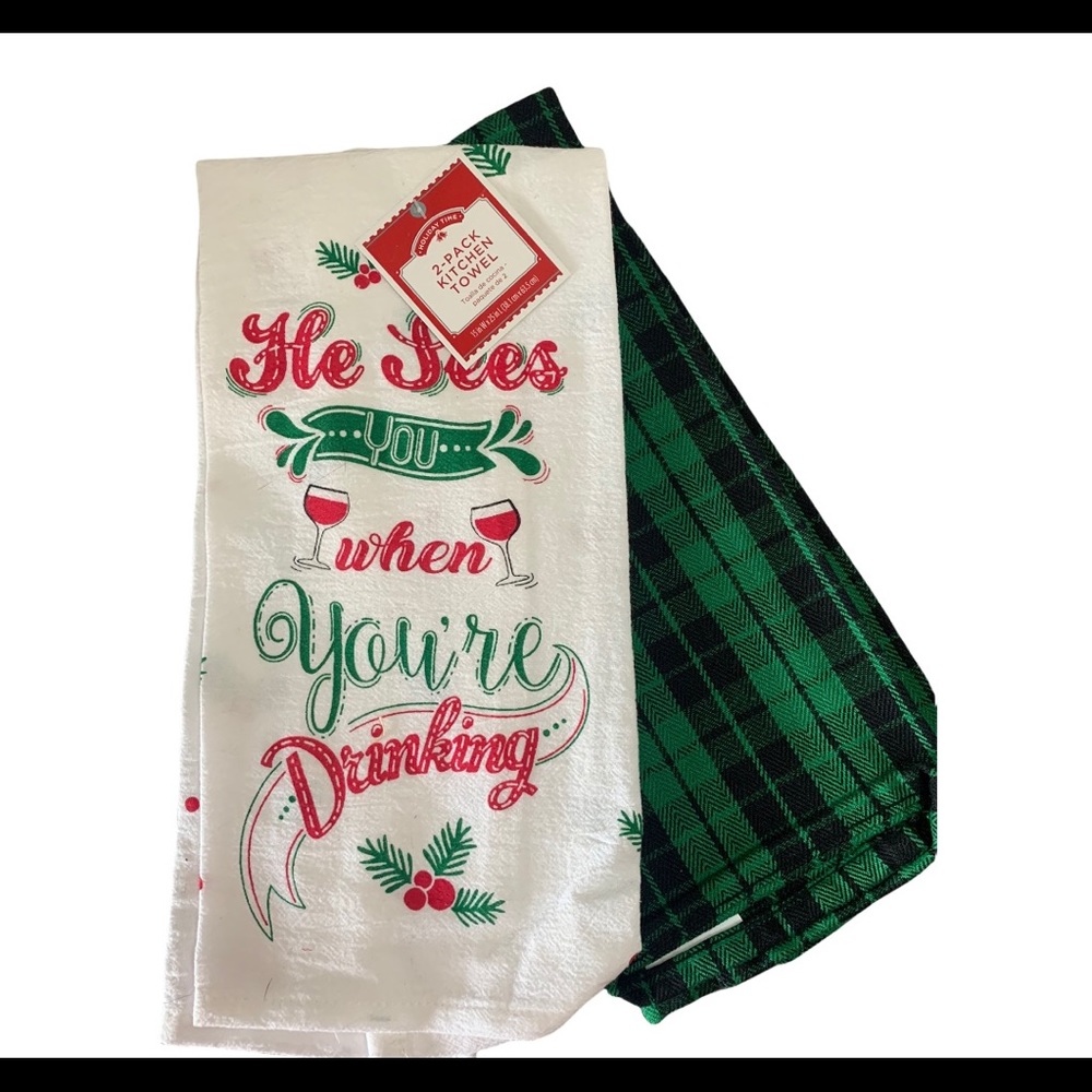 Holiday Time Christmas 2 pack Christmas towels